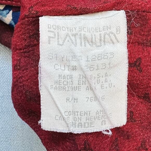 Vintage Dorothy Schoelen Platinum Vest Sz 6 Abstract Artsy Print 90s Made USA - Picture 12 of 13